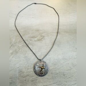 Vintage-Inspired Round Clock Pendant Necklace with Bird Accent